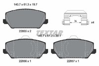 Textar Bremsbelagsatz, Scheibenbremse 2285501 FüR Hyundai KIA