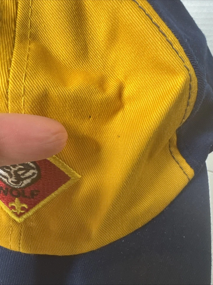 Cub Boy Scouts Wolf Badge Hat Cap Snapback Gold Blue Youth Medium / Large - Image 3 of 4
