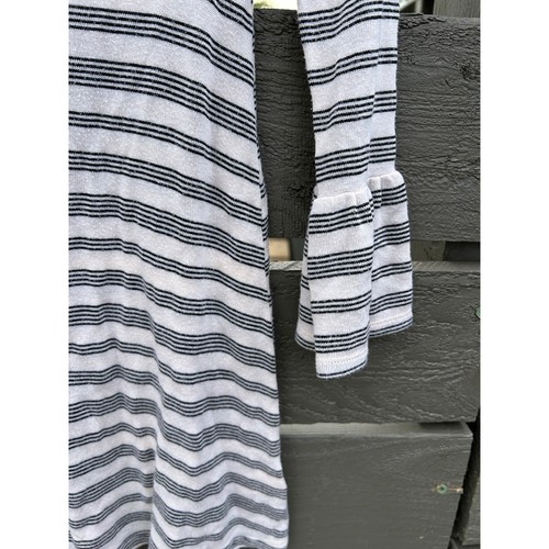 Billabong Girl's Striped Knit Shirt Mini Dress with Flared Sleeves sz S - Picture 3 of 5