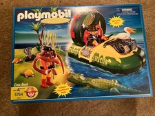 PLAYMOBIL CROC BOAT 5754 COMPLETE SET WITH BO...