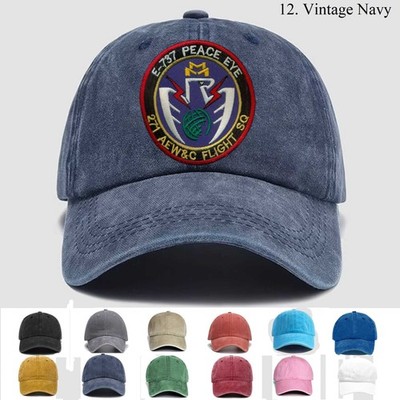 Customized Embroidered Hat 271st Aew&c Flight Squadron E-737 Peace Eye, Gift