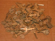 Lot of 80 Vintage Best Lock Old Brass Star Keys