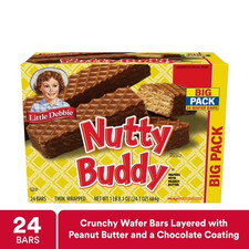 Little Debbie Big Pack Nuddy Buddy Wafer Bars , 24.1 oz (24 count)