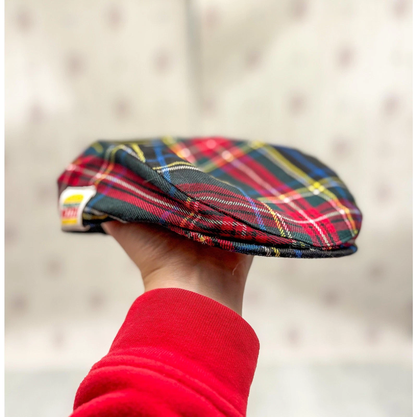 Harajuku Mini Plaid Newsboy Cap Toddler Tartan Hat Red Green Blue