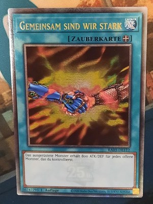 Gemeinsam sind wir stark RA03-DE112 Quarter Century Secret Rare DE NM YUGIOH