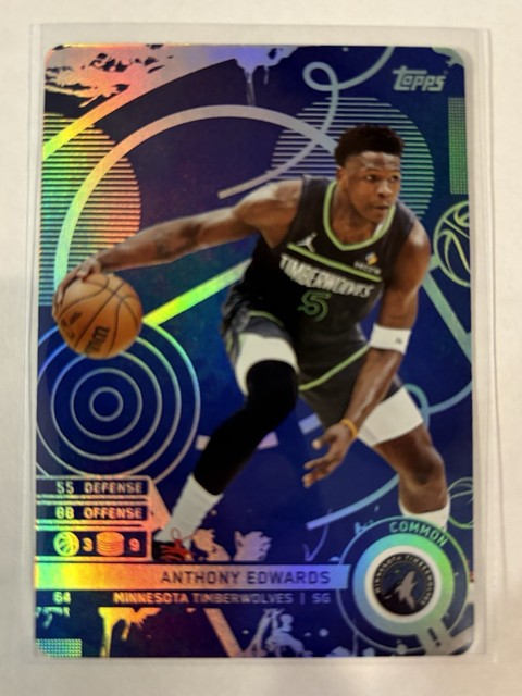 Anthony Edwards 2025 Topps Match Attax Common Blue #64