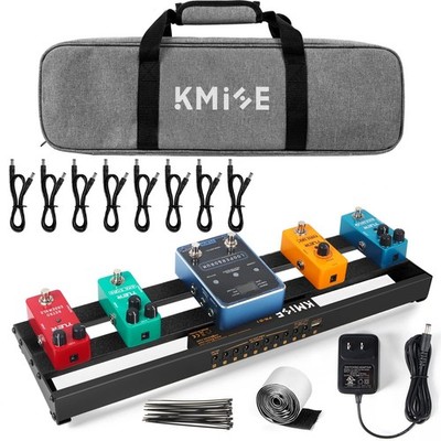 Guitar Pedalboard with Built-in Power Supply Pedal Board Aluminium