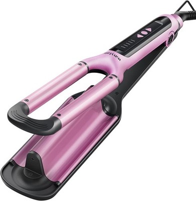Wavytalk Beach Waves Dual Voltage Ceramic Curling  Hair Waver/Crimper Wand, Pink
