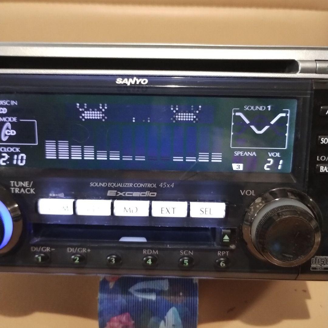 【希少】SANYO EXEDIO 【CDF-MD2】【旧車】 SANYO サンヨー EXCEDIO CD MD カセット 2DIN CDF-MC2 チューナー