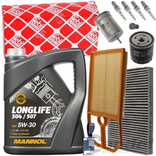 Produktbild - FEBI FILTERSET INSPEKTIONSPAKET+5L MANNOL 5W30 für VW GOLF 4 BORA 1J 1.4+1.6 16V