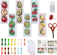 6 Set Kreuzstich Lesezeichen Gestempeltes Kreuzstich Set Mit Bunten Obstmustern