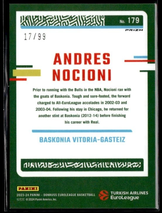 L56,749 - 2023-24 Donruss Optic EuroLeague Red #179 Andres Nocioni LEG /99 - Image 2 of 2