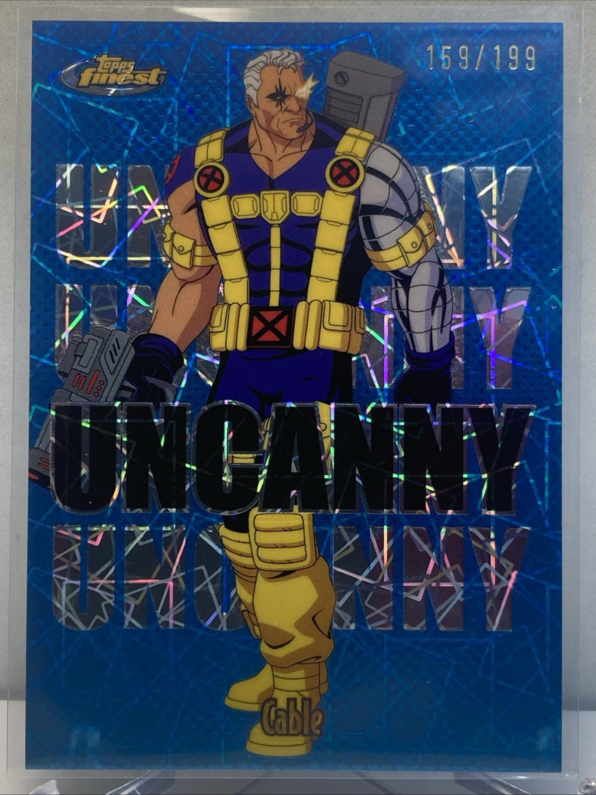 2025 Topps Finest X-Men '97 Uncanny Short Print Laser Refractor 159/199 Cable