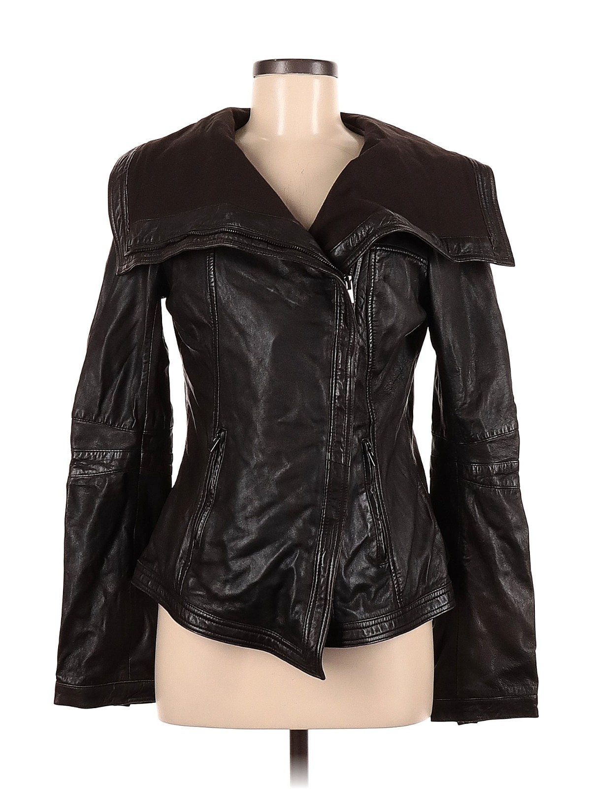 LAMARQUE Collection Collared, Asymmetrical zipper… - image 1