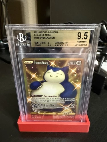 Pokémon TCG Chilling Reign Snorlax Gold Secret Rare Card 224/198 Mint Condition