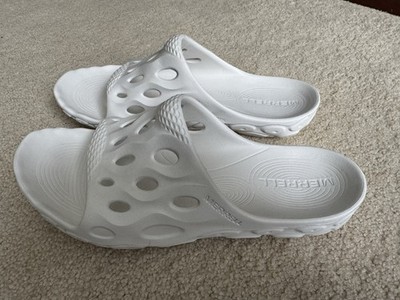 Merrell Men s Size 8.5 / W s 10 Hydro Slide White Sandals Flip Flops -New