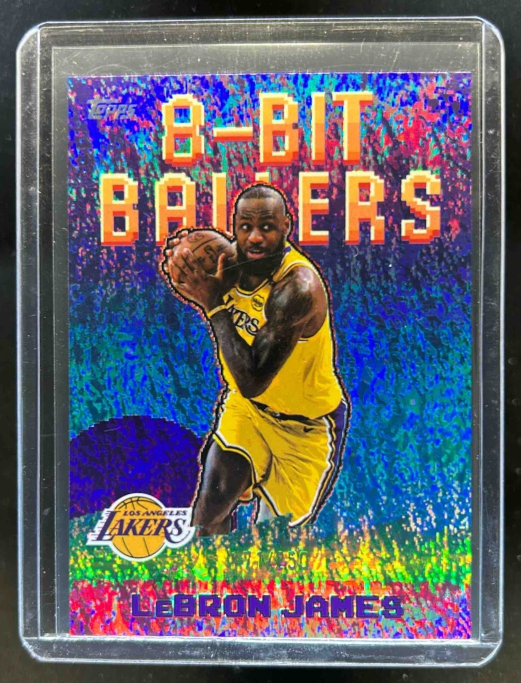 2025-26 Topps LeBron James 8-Bit Ballers Purple Holo Foil #/250 Lakers