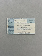 1987 NBA All Star Game Ticket Stub Michael Jordan 2nd ASG Final Dr. J 2/8/87