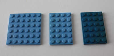 LEGO 1 St. 3958 Platte Basic 6x6  + 2 St. 3032 Platte 4x6 hellblau türkisgrün