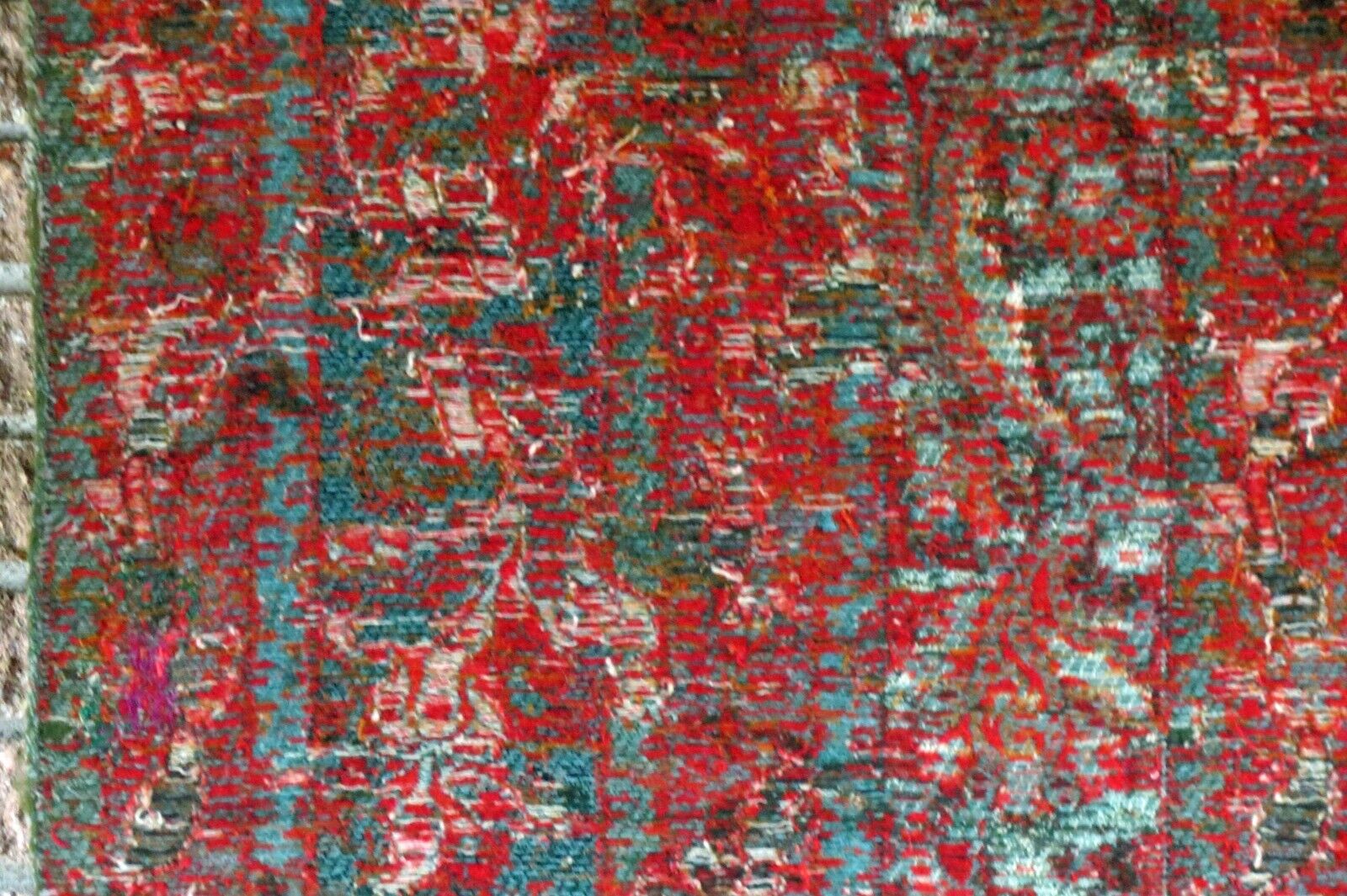 Large Antique Kashmir Like Woven Wool Paisley Tex… - image 18