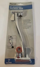 Plumb Works 10" Adjustable Shower Arm Chrome Finish 678-1587 Tub & Shower