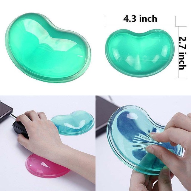 Silicone Gel Wrist Rest HeartShaped Translucence Ergonomic