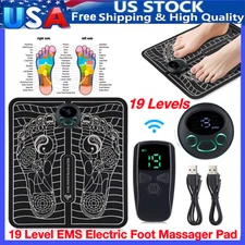 19 Level EMS Electric Foot Massager Pad Blood Circulation Muscle Stimulator Mat