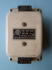 Stary transformator dzwonka 110-130V prim. 8V sek. Transformator dzwonków lata 50.