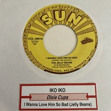 Jelly Beans I Wanna Love Him So Bad /Dixie Cups Iko Iko 45 NEW unplayed r&b soul