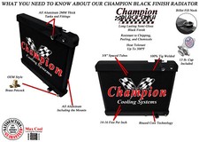 Ar Champion 3 Row Black Finish Radiator For 1961-1966 Pontiac Bonneville Ls Swap