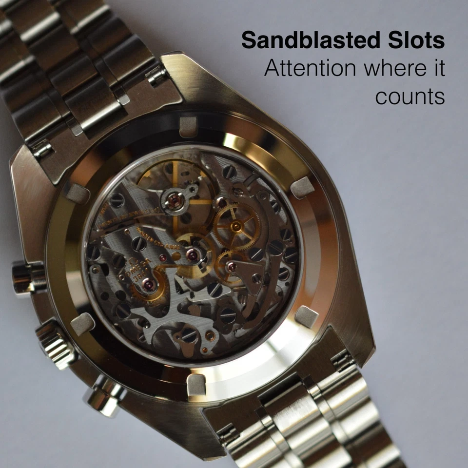 Fondo de caja de exposición de zafiro para el 3861 Omega Speedmaster Foto 4 de 4