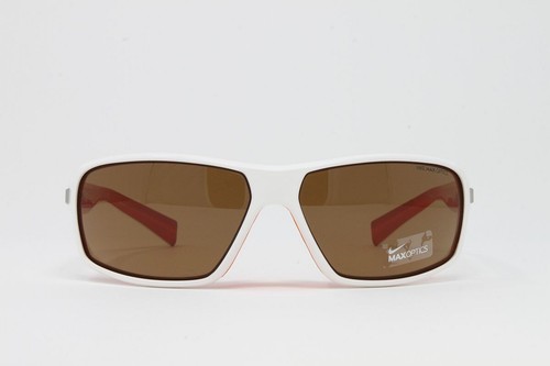 Nike Mute EV0642 102 White Mandarin 63mm Brown Lens Men's Sunglasses - Picture 2 of 4