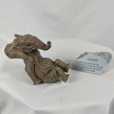 The Herd Teeter the Elephant Sculpture #3142 By Martha Carey Figurine Wildlife 