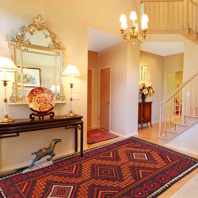 High Quality Hand Knotted Afghan Maimana Kilim Kilm Wool Area 10.6 x 6.0 Ft