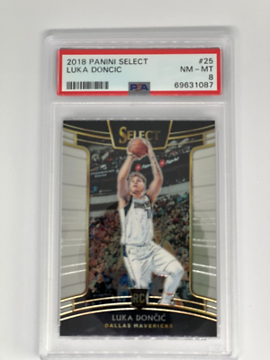 2018-19 Luka Doncic Panini Select #25 Mavericks RC Rookie PSA 8 | eBay