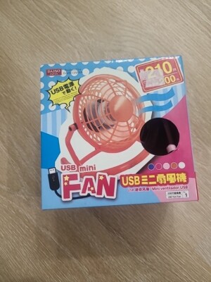 Pink USB Mini Computer Desk Ventilator Fan with Power Switch 