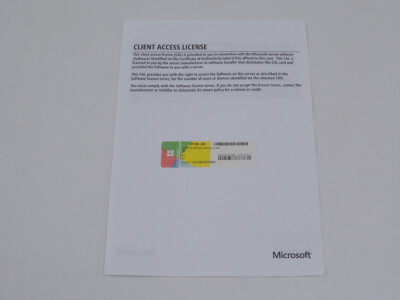 HPE Microsoft Windows Server 2016 5 User CAL 64-bit P/N 871177-DN1 (New)