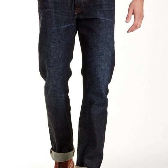Baldwin The Reed Straight Jeans Mens Size 28 Blue Dark Wash Denim