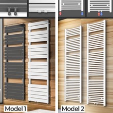 Aquamarin® radiatore bagno scaldasalviette riscaldamento asciugamani bianco antracite