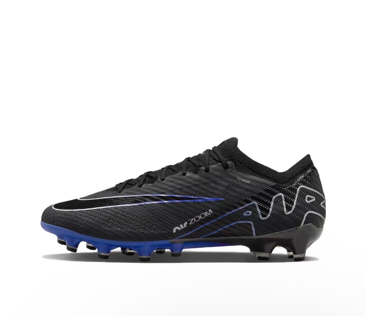 NIKE ZOOM MERCURIAL VAPOR 15 ELITE AG PRO BLACK-CHROME-ROYAL