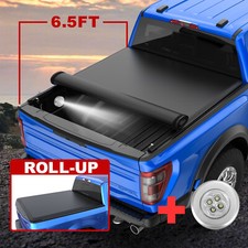 Roll Up 6.5FT Bed Tonneau Cover For 2002-2026 Dodge Ram 1500 / 2500 / 3500 Truck