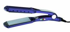 Conair 2" Wet  Dry Hair Flat Iron Tourmaline Ceramic Straightener Blue CS44WG