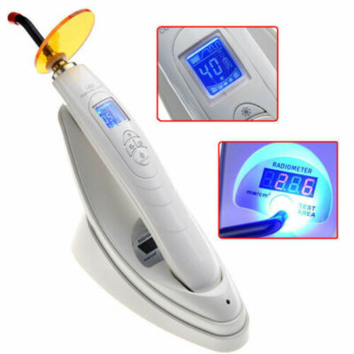5W Dental Wireless Cordless LED Curing Light Lamp1800mw Resin Cure Optical Fiber