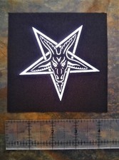 Goat's Head Patch - Pentagram Baphomet Goat Skull Occult Leviathan Cross Satanic