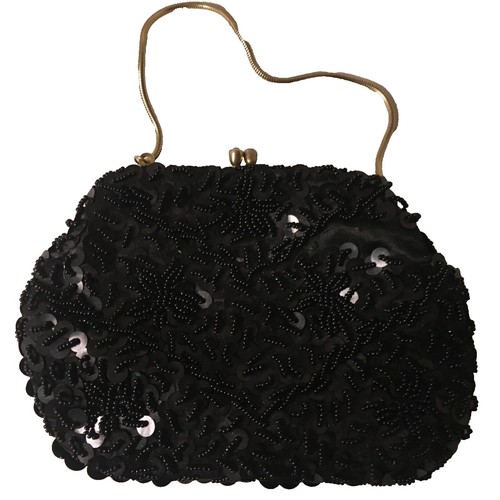 Vintage Black Sequin and Bead Clutch Purse | eBay