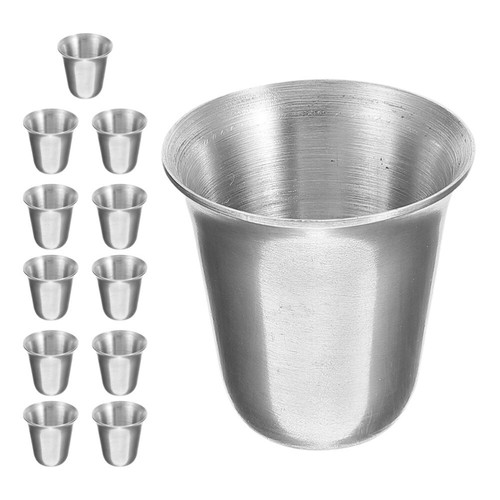 12 Pcs Holy Tableware Communion Cups Stainless Steel Dipping Sauce Espresso