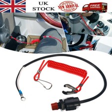 Outboard Engine Motor Emergency Kill Stop Switch W / Safety Lanyard For Yamaha