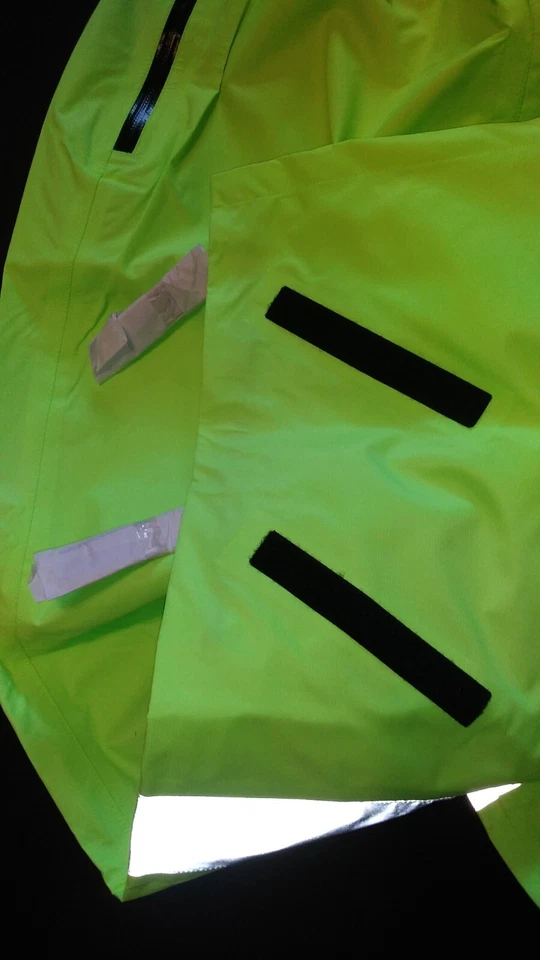 Pantalones visibles Showers Pass Club para mujer verde amarillo reflectantes impermeables talla XL Foto 3 de 4