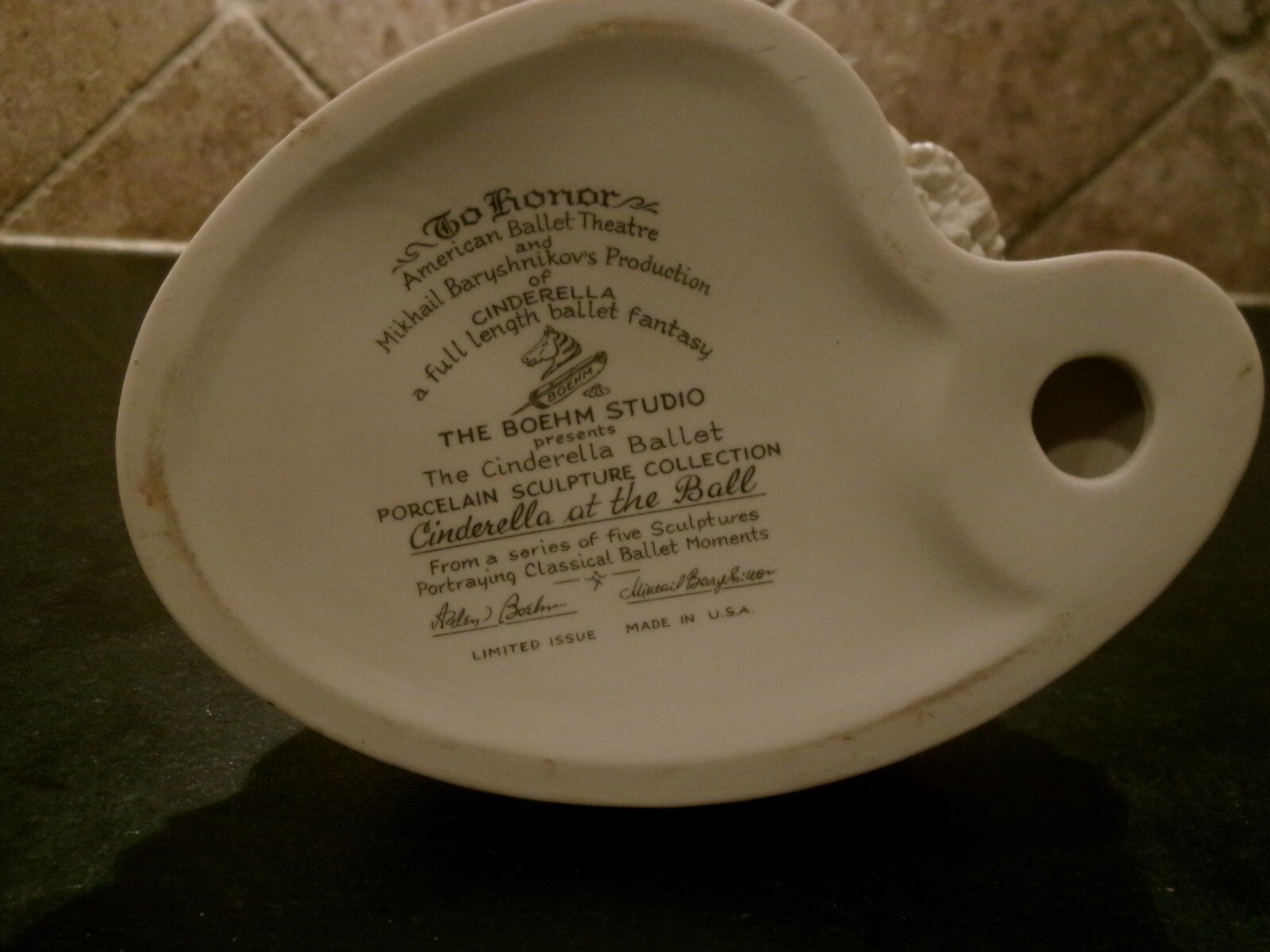 2 pieces together Boehm Cinderella Ballet Porcelain Sculpture