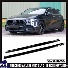 FÜR MERCEDES A KLASSE W177 CLA C118 SEITENSCHWELLER AMG LINE VERLÄNGERUNG KLINGE GLANZ 18+ FÜR MERCEDES A KLASSE W177 CLA C118 SEITENSCHWELLER AMG LINE VERLÄNGERUNG KLINGE GLANZ 18+